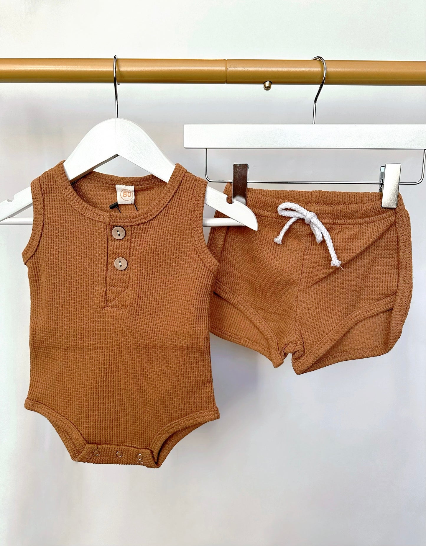 Waffle Two Piece Shortie Set