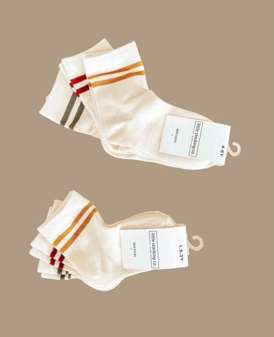 Vanilla Striped Midi Sock 3-Pack