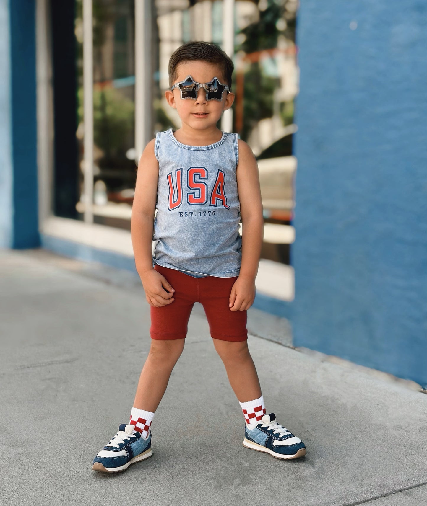 Red Biker Shorts